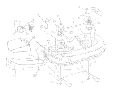 Deck Assembly G Diagram and Parts List for 13AM675G062 2000 Yard Machines Lawn Tractor